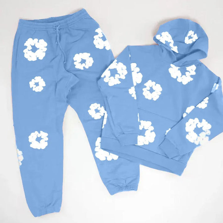 Unisex Casual Printed Tracksuit Set – Stylish Streetwear Outfit