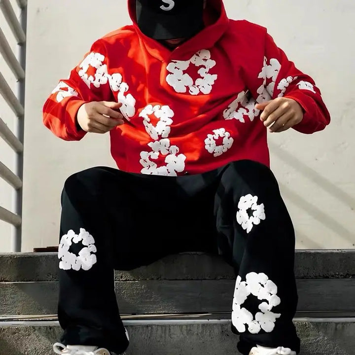 Unisex Casual Printed Tracksuit Set – Stylish Streetwear Outfit