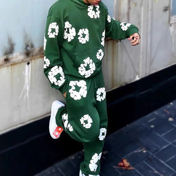 Unisex Casual Printed Tracksuit Set – Stylish Streetwear Outfit