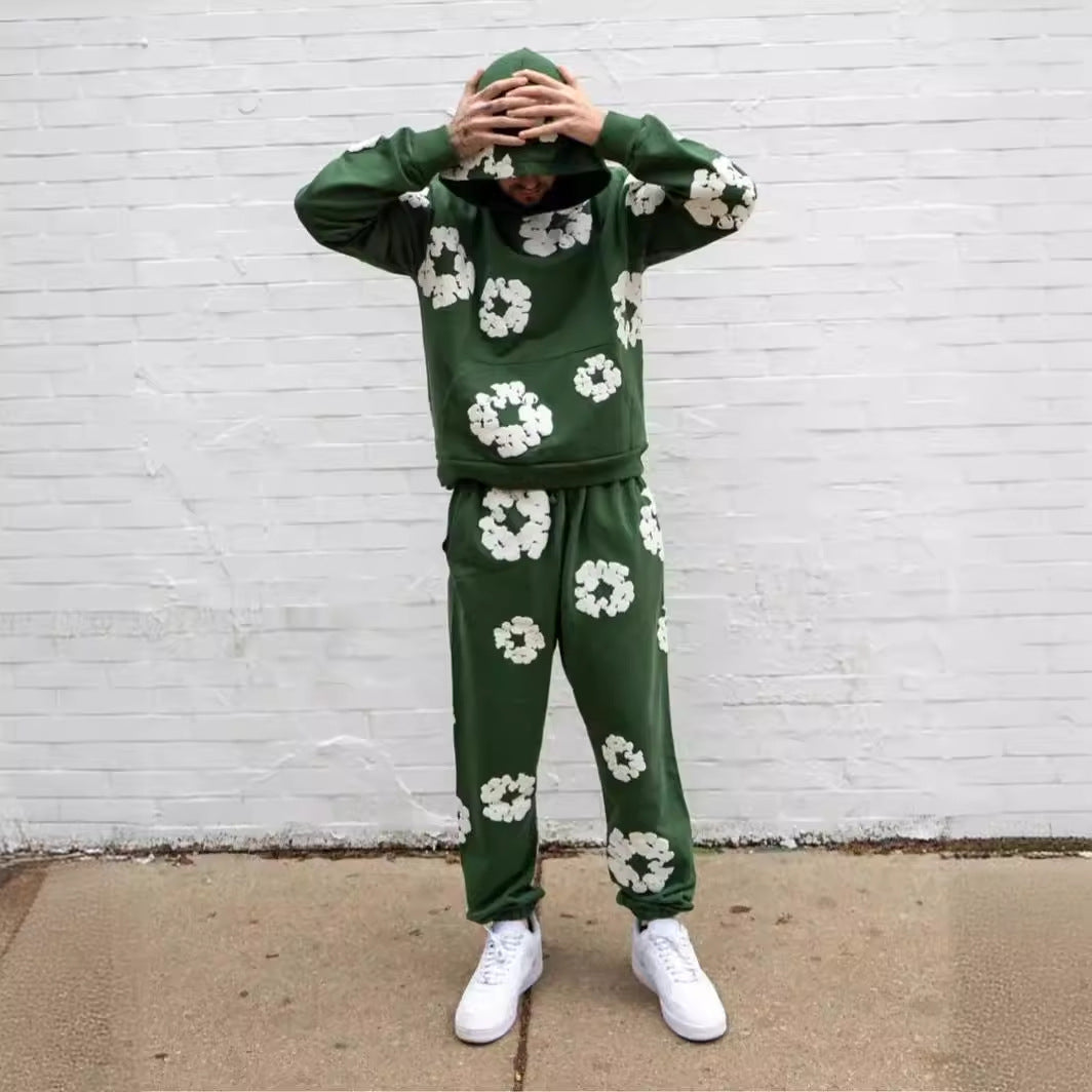 Unisex Casual Printed Tracksuit Set – Stylish Streetwear Outfit