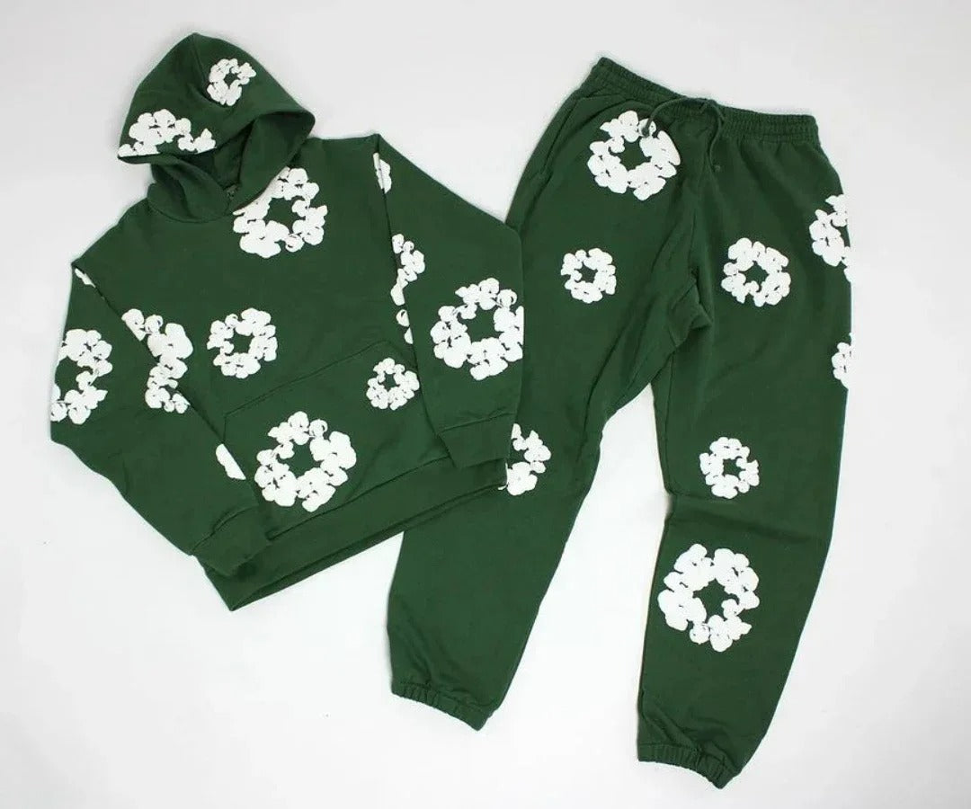 Unisex Casual Printed Tracksuit Set – Stylish Streetwear Outfit