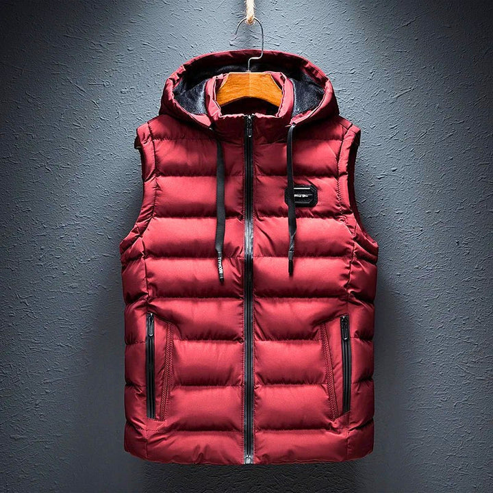 Men's Warm and Practical Hooded Padded Vest