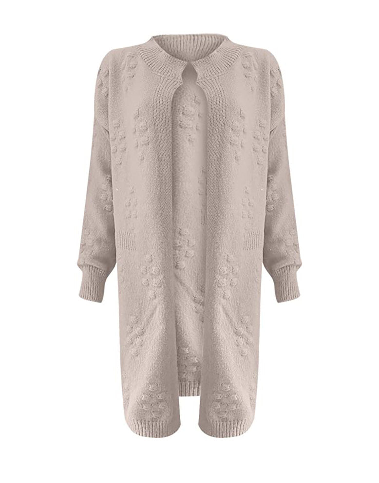 Women's Elegant Cozy Longline Trench Cardigan