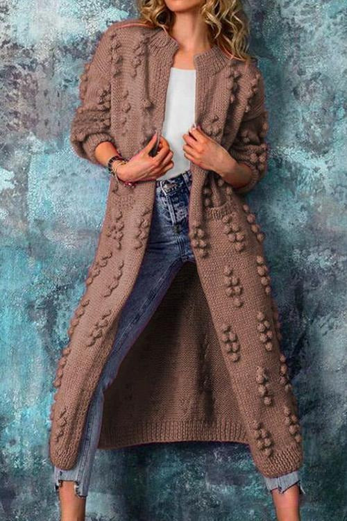 Women's Elegant Cozy Longline Trench Cardigan