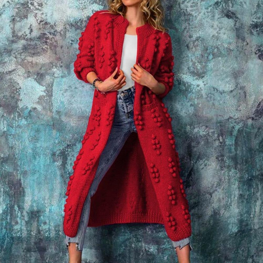 Women's Elegant Cozy Longline Trench Cardigan
