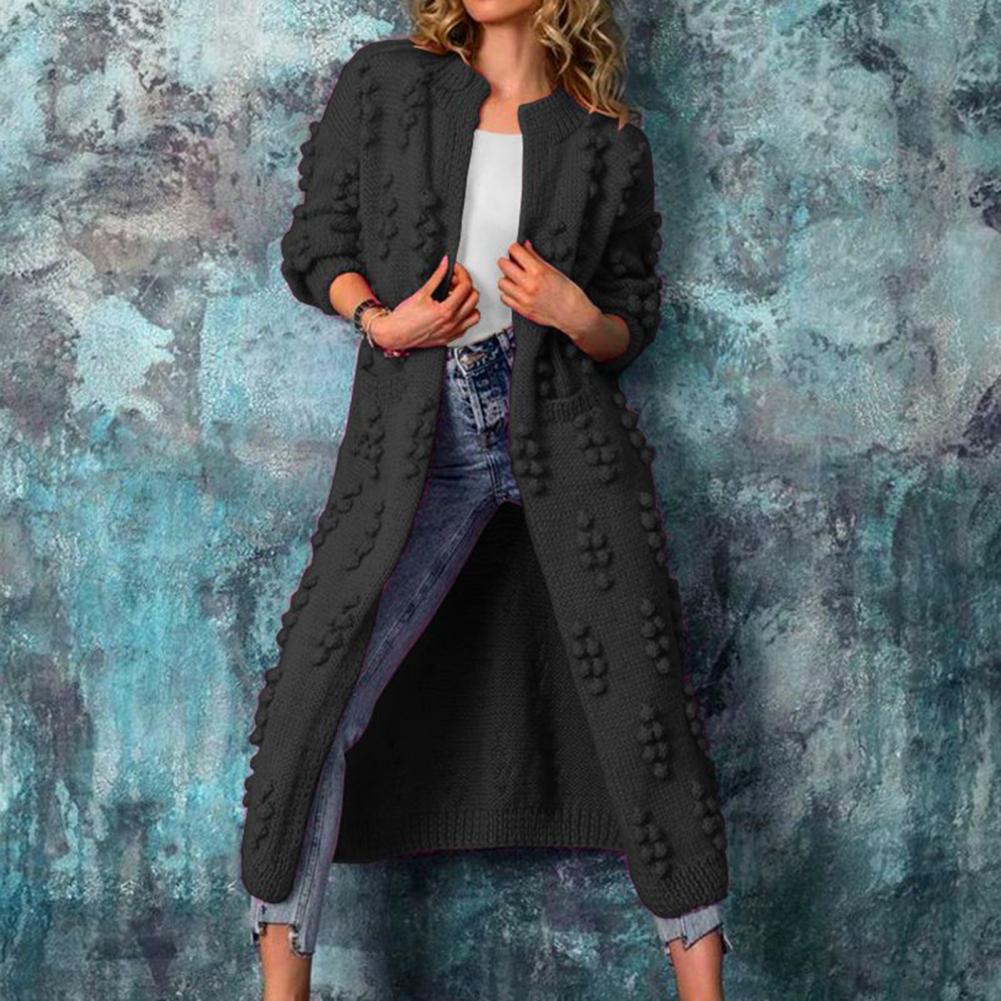 Women's Elegant Cozy Longline Trench Cardigan