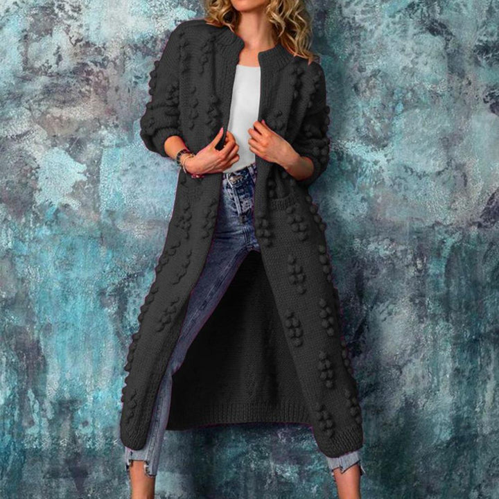 Women's Elegant Cozy Longline Trench Cardigan