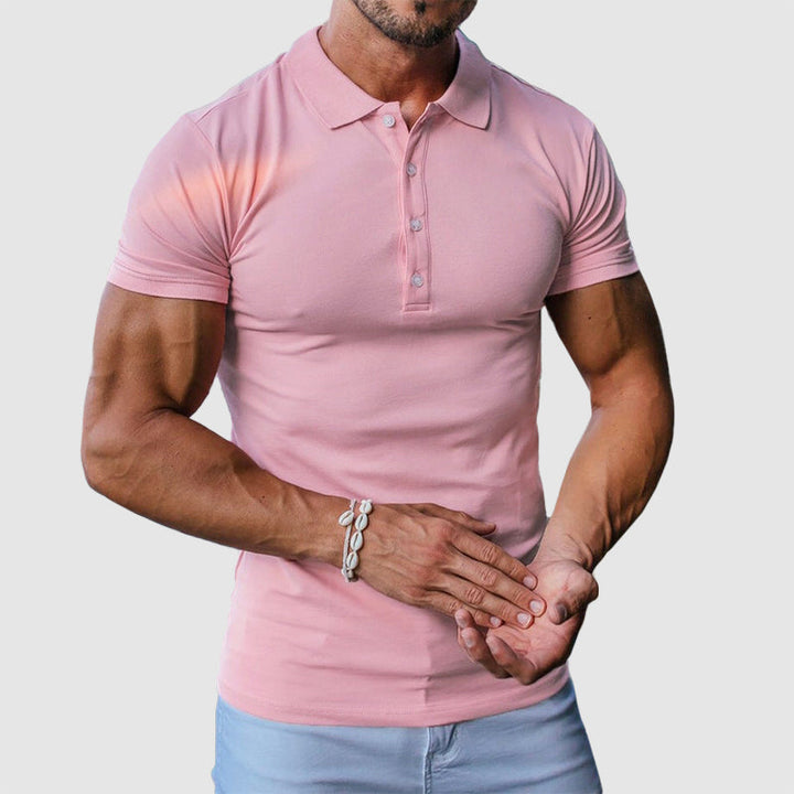 Dustin | Men's Classic Button-Up Collared Polo Shirt