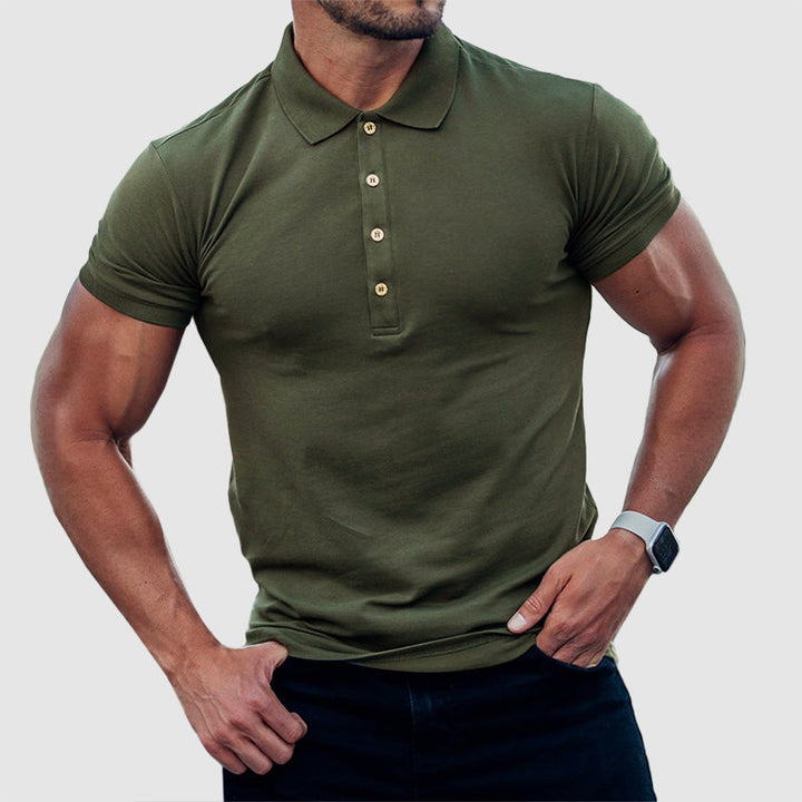 Dustin | Men's Classic Button-Up Collared Polo Shirt