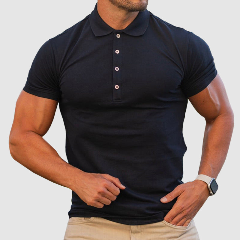 Dustin | Men's Classic Button-Up Collared Polo Shirt
