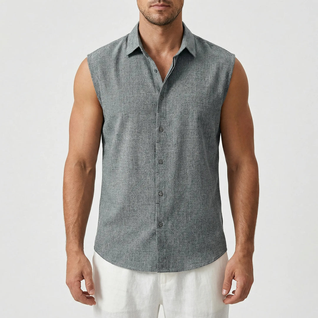 Tom | Men's Solid Sleeveless Summer Shirt
