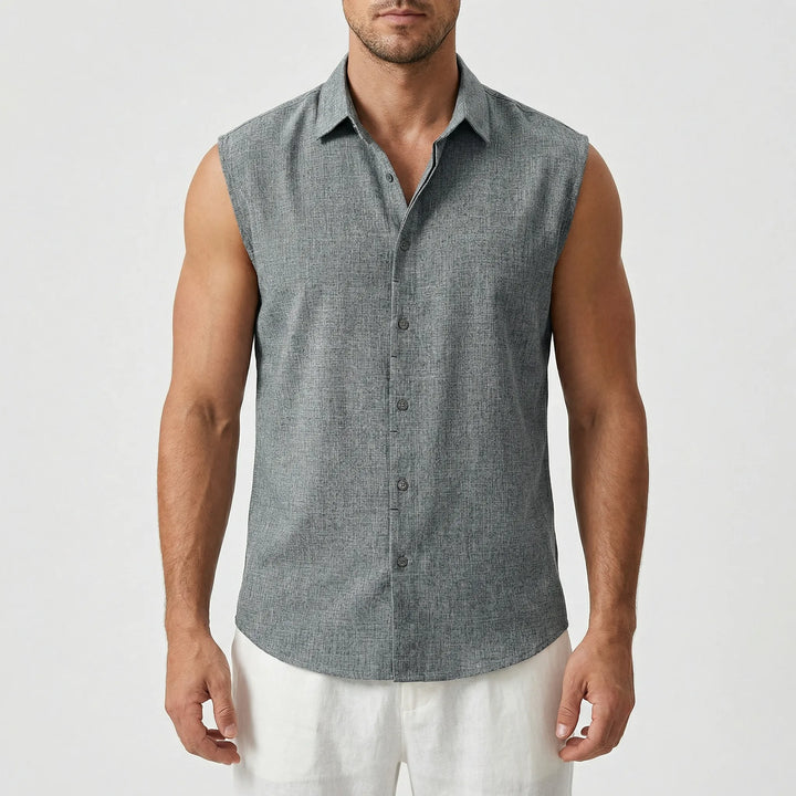 Tom | Men's Solid Sleeveless Summer Shirt