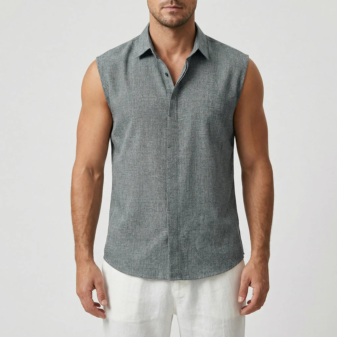Tom | Men's Solid Sleeveless Summer Shirt