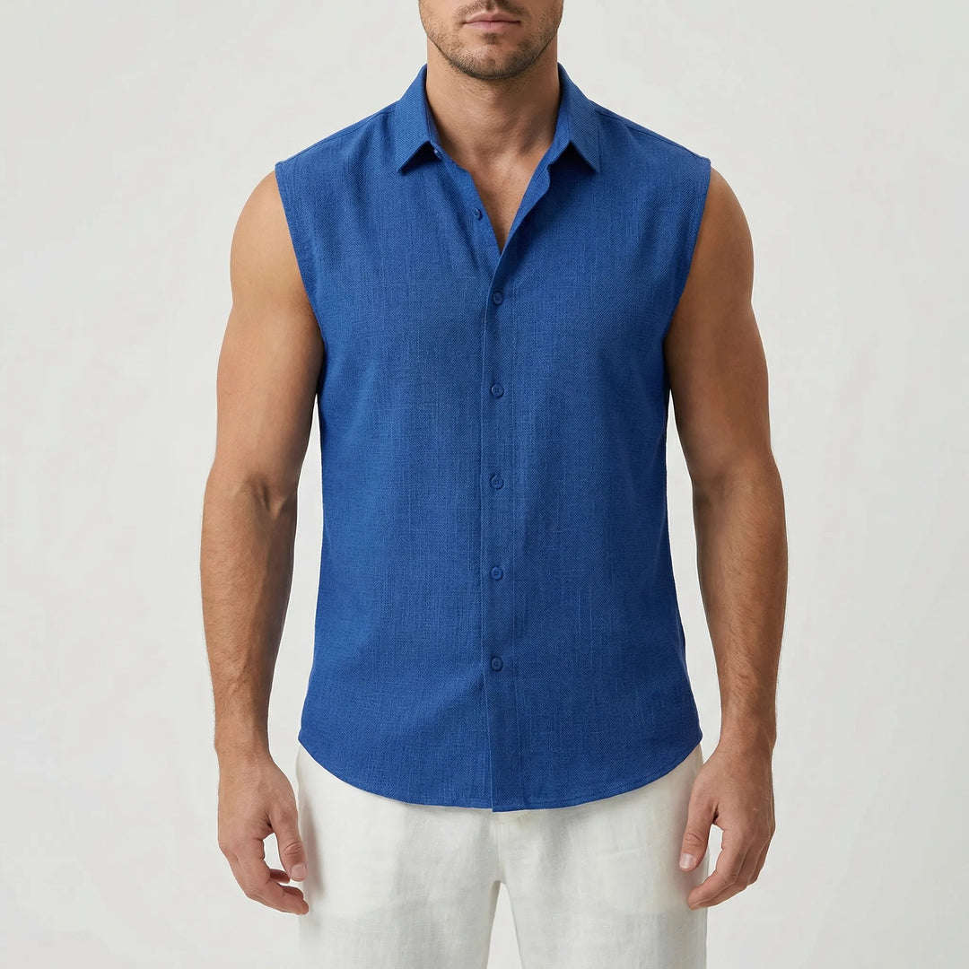 Tom | Men's Solid Sleeveless Summer Shirt