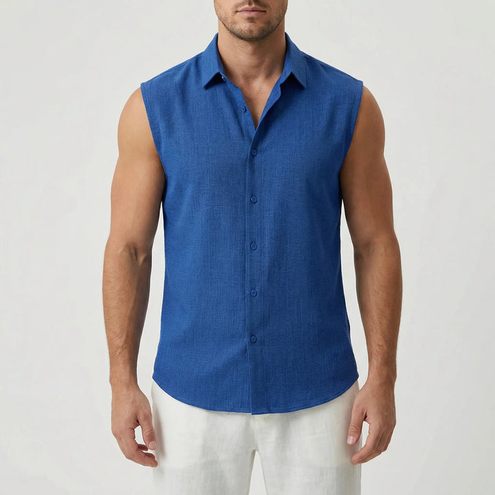 Tom | Men's Solid Sleeveless Summer Shirt