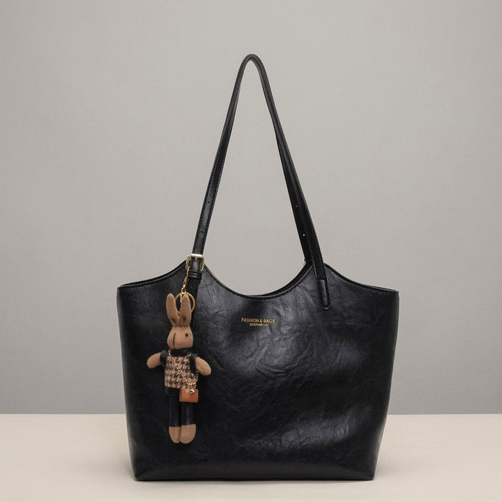 Women's Soft Vegan Leather Shoulder Tote Bag