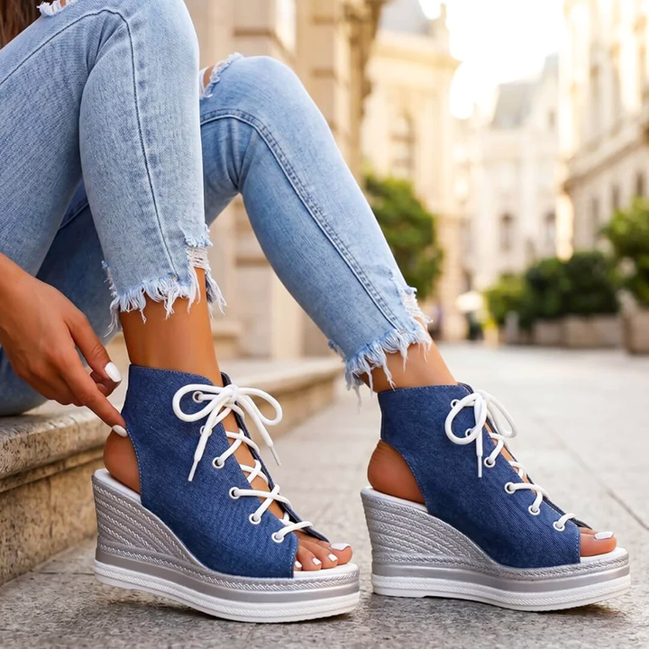 Emerie | Women's Lace-Up Wedge Sandals