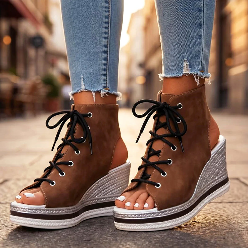 Emerie | Women's Lace-Up Wedge Sandals