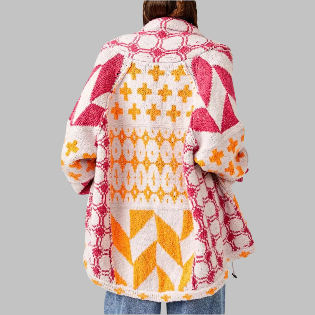 Women's Timeless Oversized Button-Down Cardigan