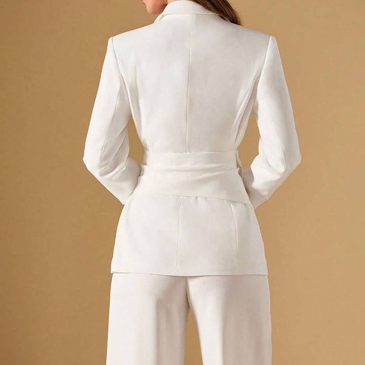 Evelynn | Women's Ruched Waist Two-Piece Suit Set