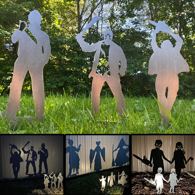 Halloween's Metal Villain Shadow Caster Yard Stake with Spotlight Projection