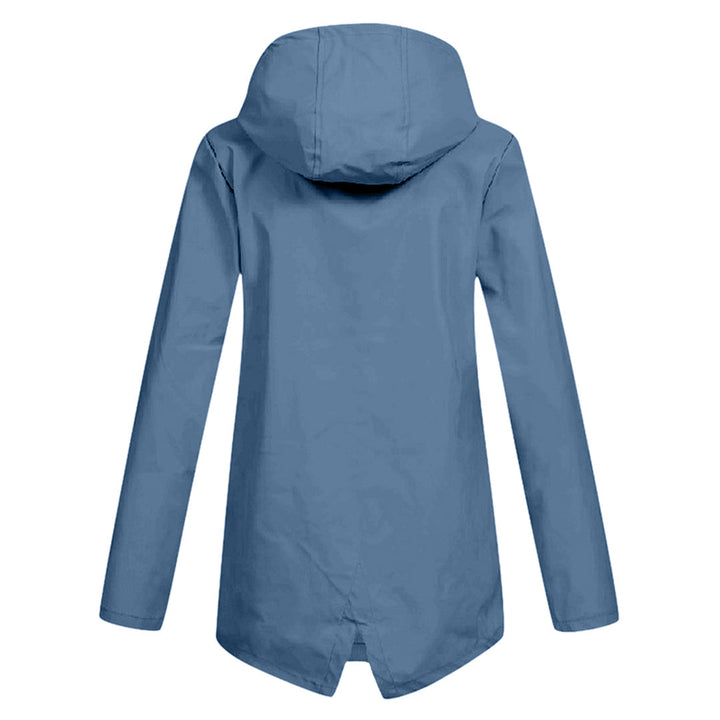 Women's Waterproof Mid-Length Jacket with Zipper