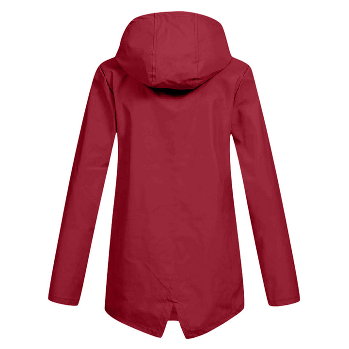 Women's Waterproof Mid-Length Jacket with Zipper