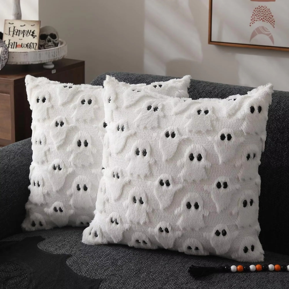 Halloween's Pumpkin Pattern Throw Pillow Cover with Soft Microfiber Fabric