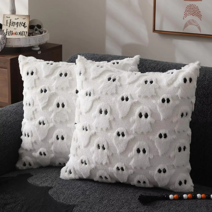 Halloween's Pumpkin Pattern Throw Pillow Cover with Soft Microfiber Fabric