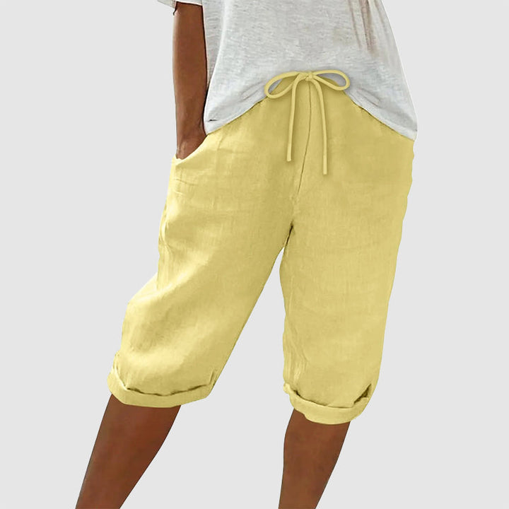 Florence | Women's Cotton Drawstring Capri Pants