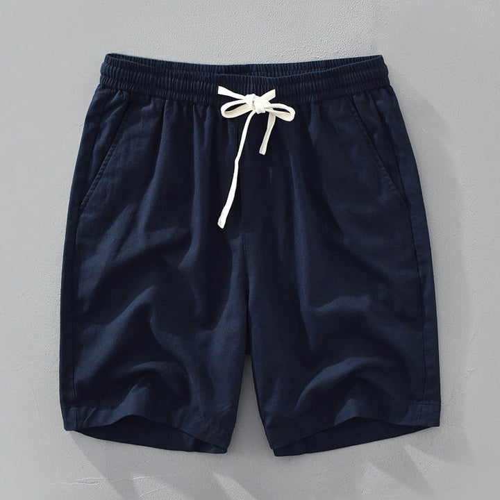 Men's Casual Linen Shorts for Summer Beachwear