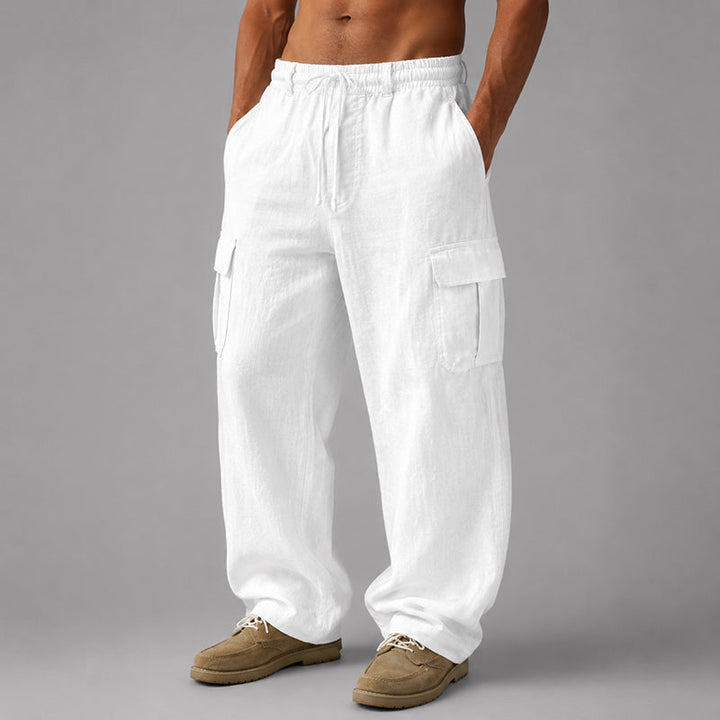 Garrett | Men's Relaxed-Fit Linen Cargo Pants