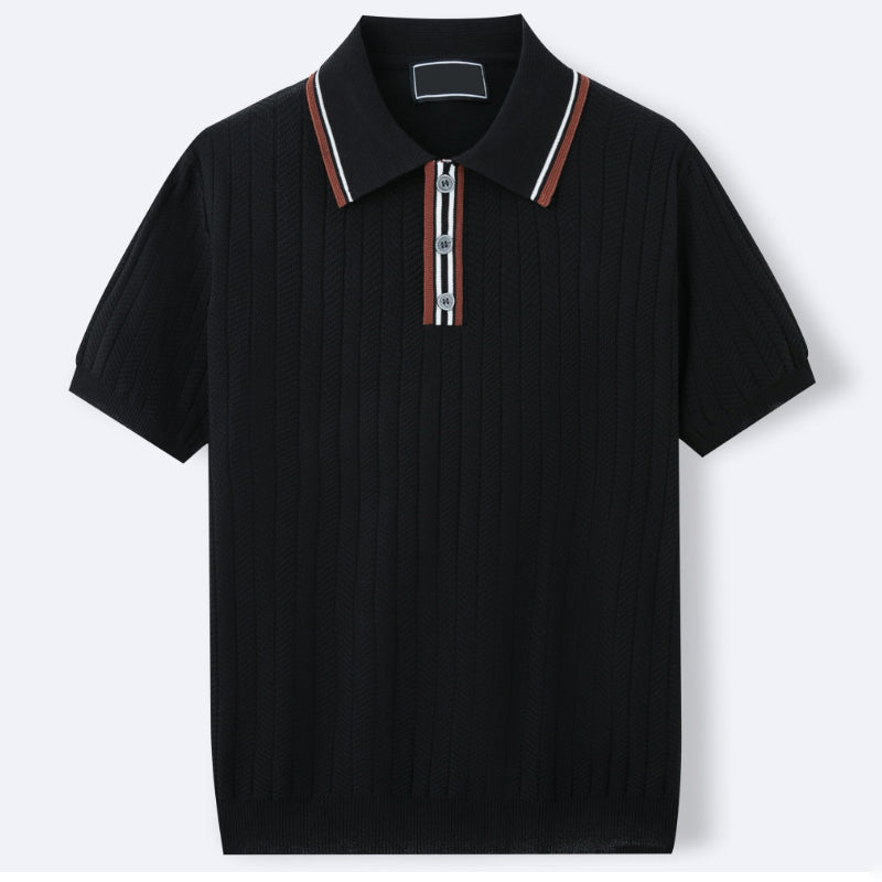 Garrett | Men's Smart Casual Textured Short Sleeve Polo