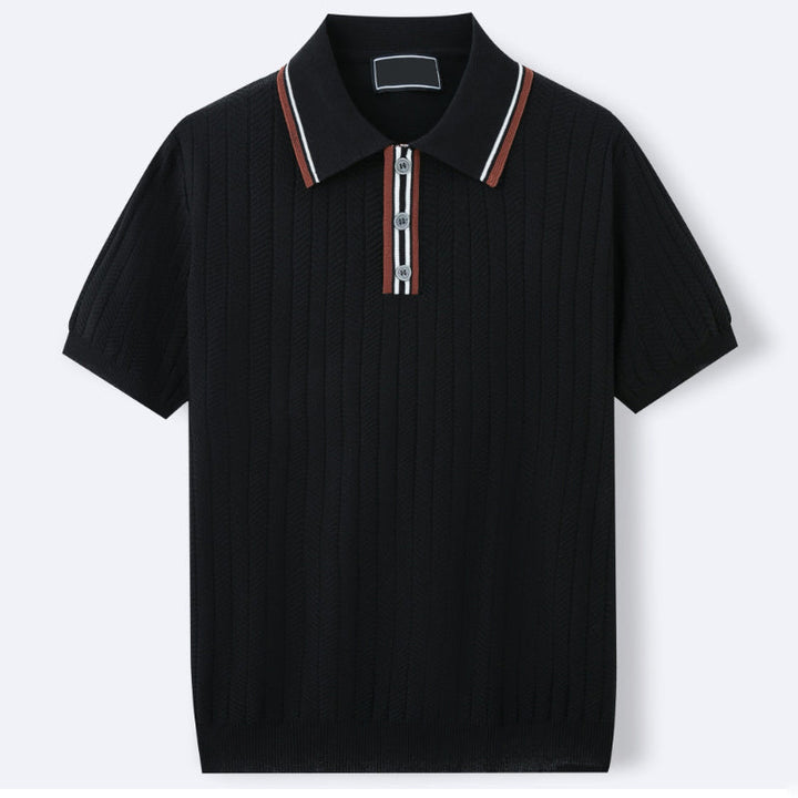 Garrett | Men's Smart Casual Textured Short Sleeve Polo