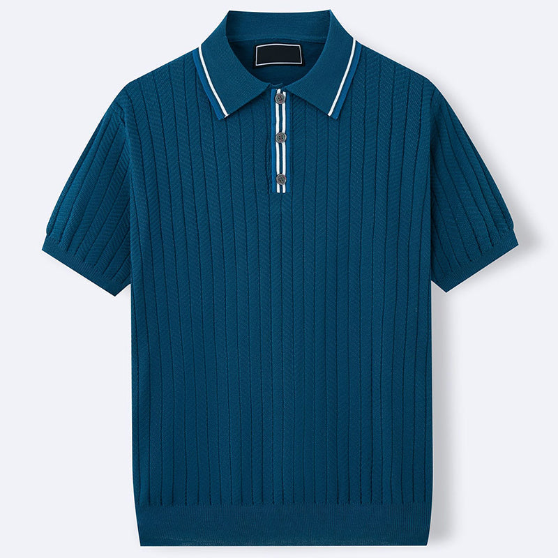 Garrett | Men's Smart Casual Textured Short Sleeve Polo