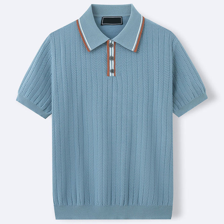Garrett | Men's Smart Casual Textured Short Sleeve Polo
