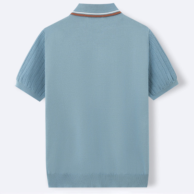 Garrett | Men's Smart Casual Textured Short Sleeve Polo