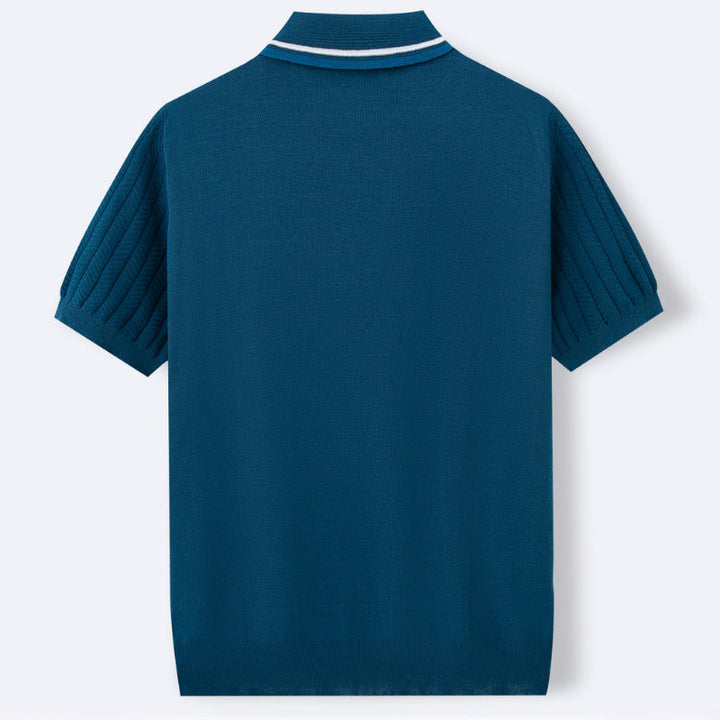 Garrett | Men's Smart Casual Textured Short Sleeve Polo
