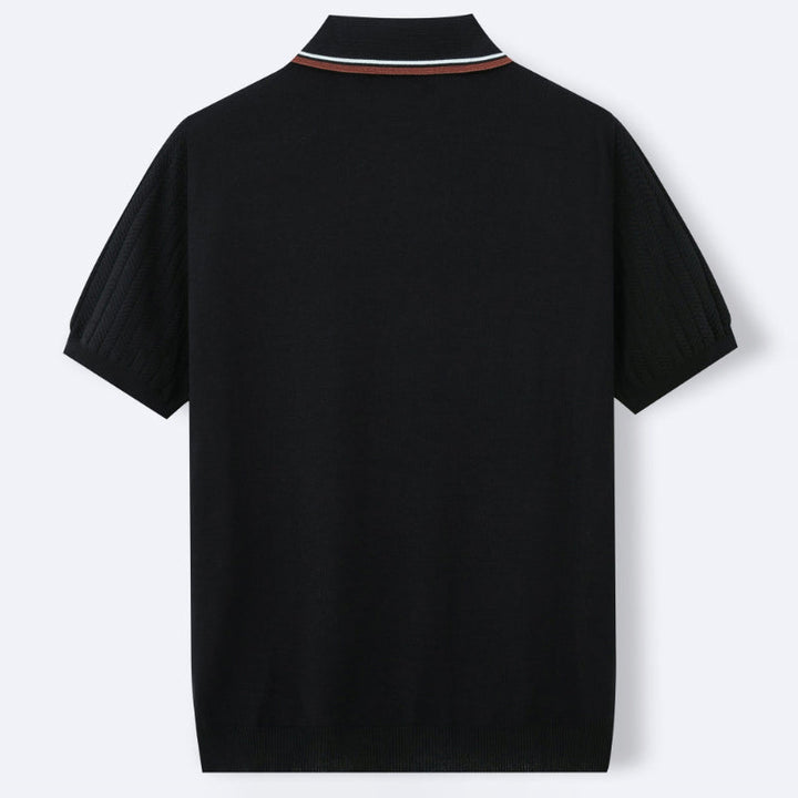 Garrett | Men's Smart Casual Textured Short Sleeve Polo