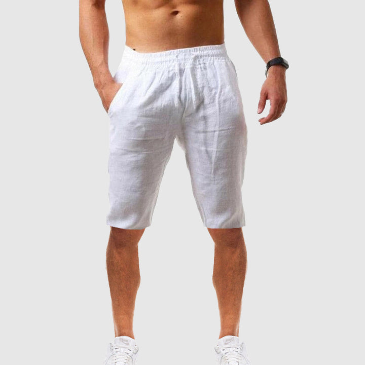 Gavin | Men's Linen Elastic Waist Drawstring Shorts