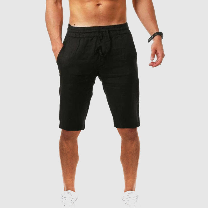 Gavin | Men's Linen Elastic Waist Drawstring Shorts