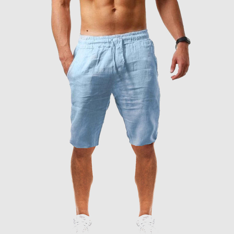Gavin | Men's Linen Elastic Waist Drawstring Shorts