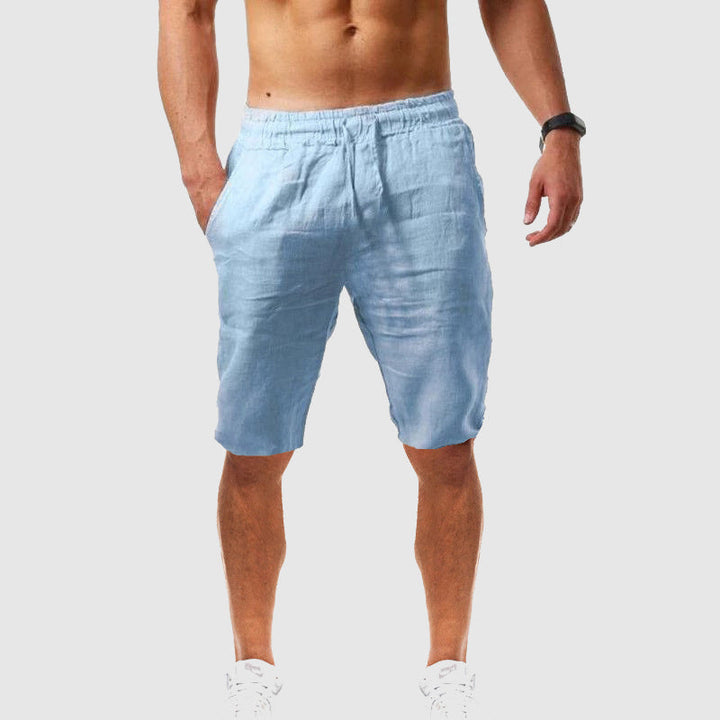 Gavin | Men's Linen Elastic Waist Drawstring Shorts