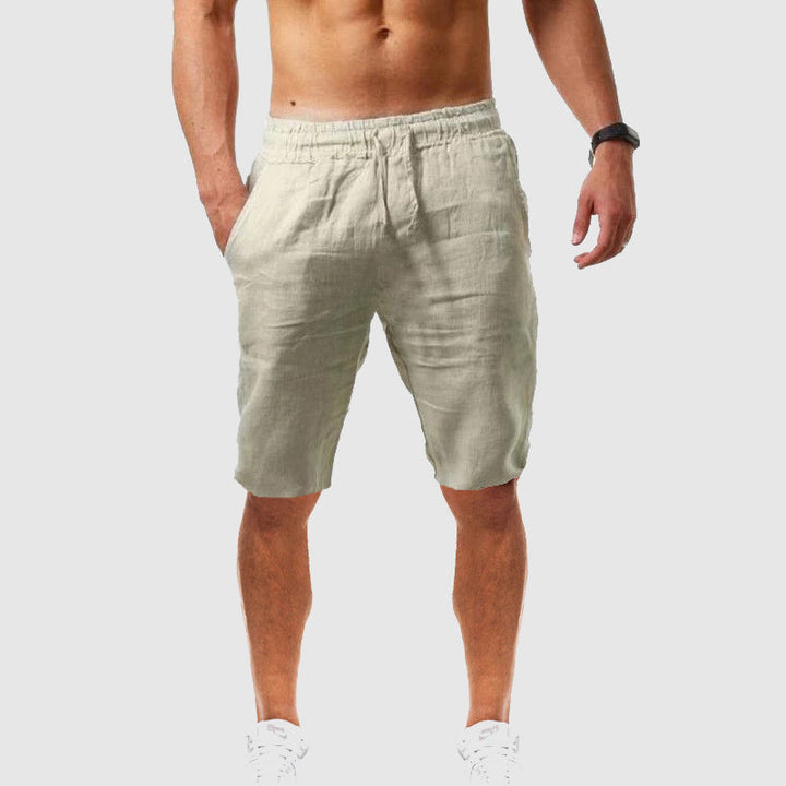 Gavin | Men's Linen Elastic Waist Drawstring Shorts
