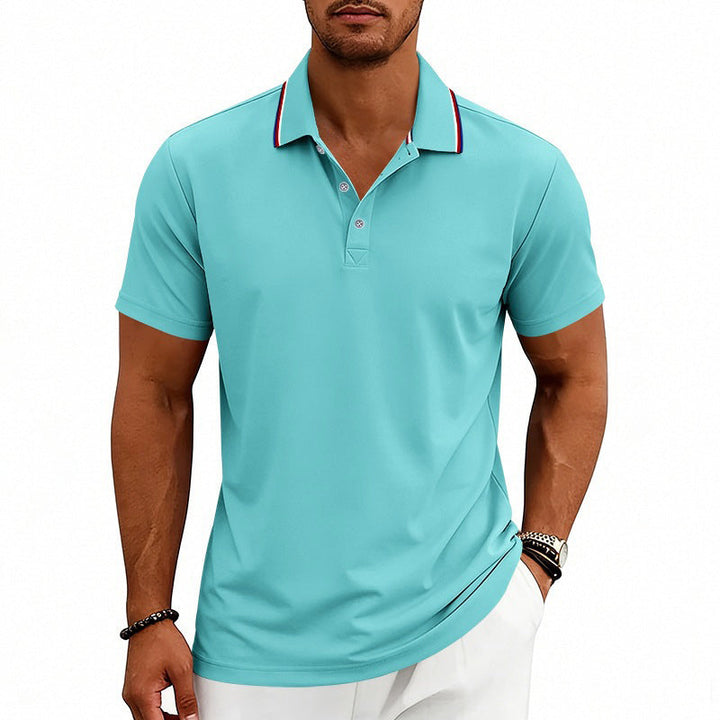 Gavin | Men's Smart Casual Contrast Detail Polo Shirt