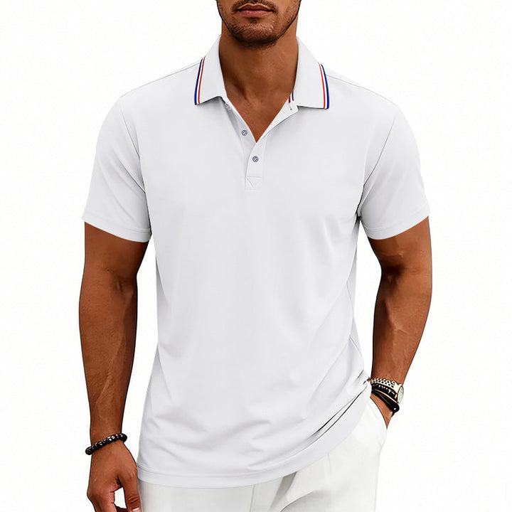 Gavin | Men's Smart Casual Contrast Detail Polo Shirt