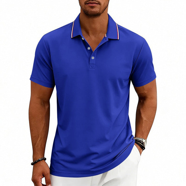 Gavin | Men's Smart Casual Contrast Detail Polo Shirt