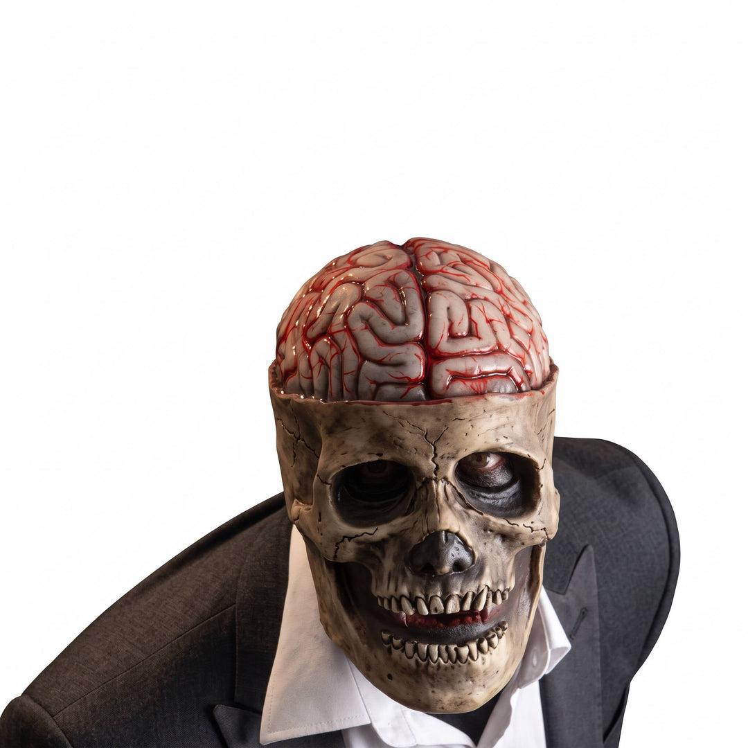 Halloween's Realistic Skull Mask with Moving Jaw for Parties and Cosplay