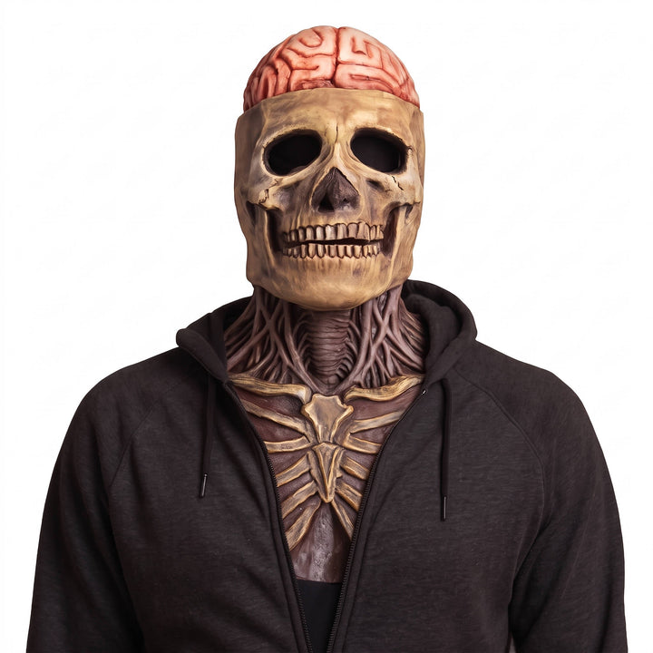 Halloween's Realistic Skull Mask with Moving Jaw for Parties and Cosplay