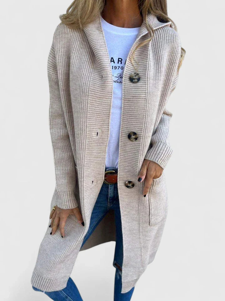 Women's Classic Button Longline Cardigan